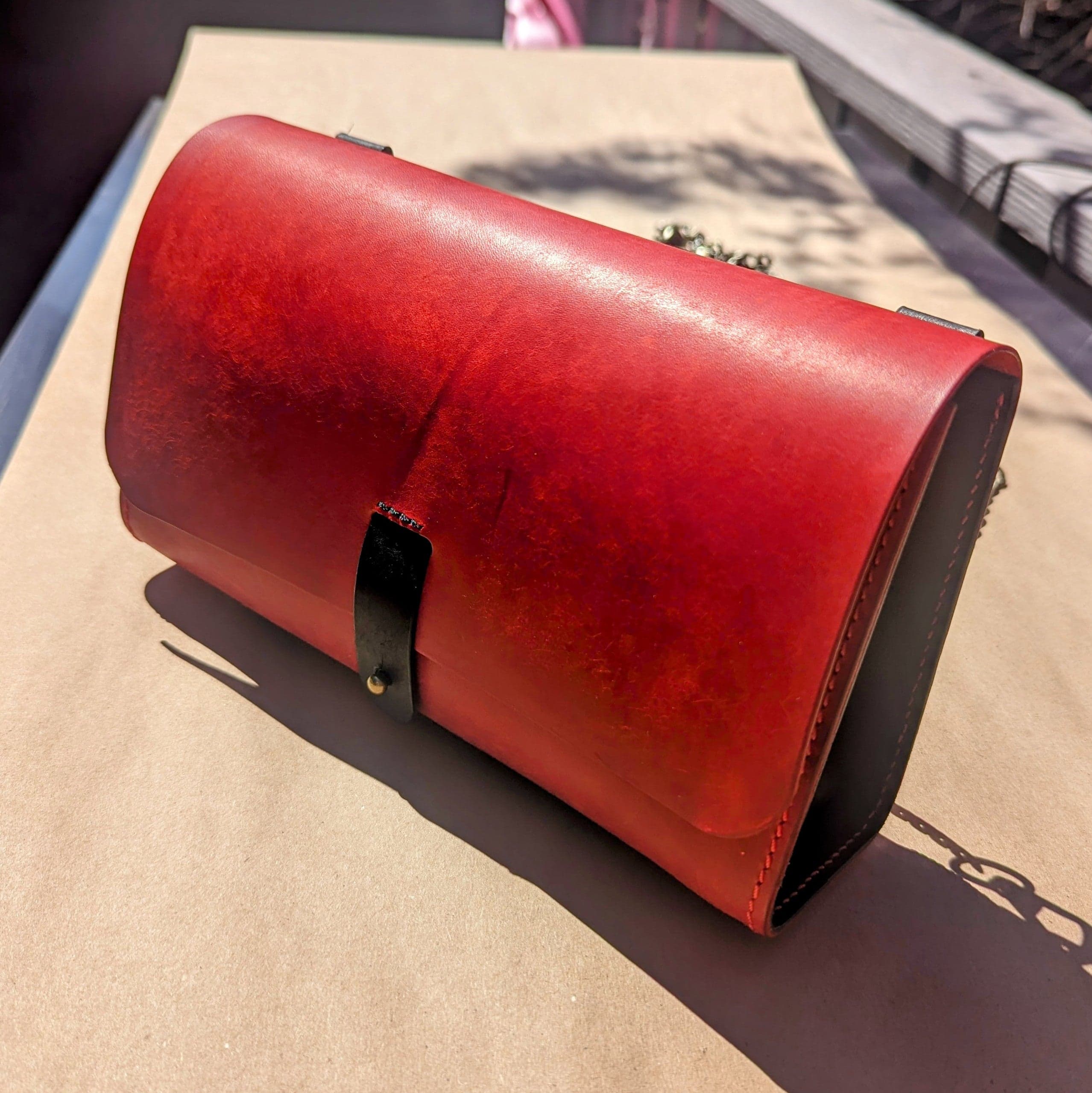 Custom leather purse